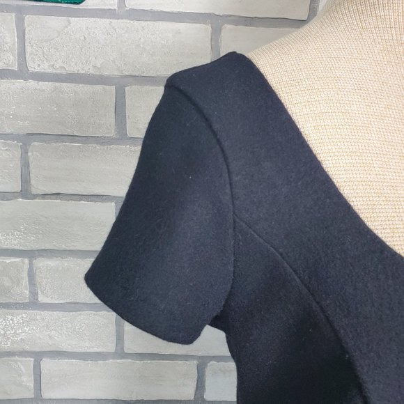 Banana Republic Black Wool Sheath Mini Dress Size 4 - Picture 5 of 10